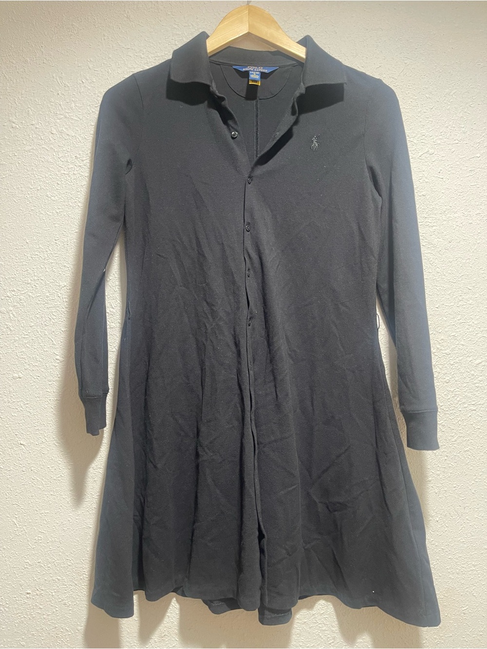 Polo by Ralph Lauren Black Long Sleeve Polo Dress